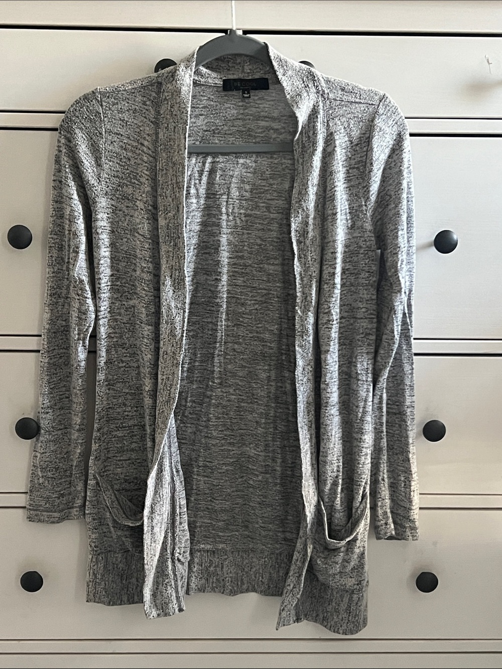 BE COOL Heather Gray Open-Front Women's Cardigan